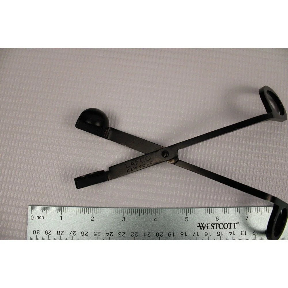 Trimmer & Snuffer - Use on Burning or Extinguished Wicks - Enameled Stainless...